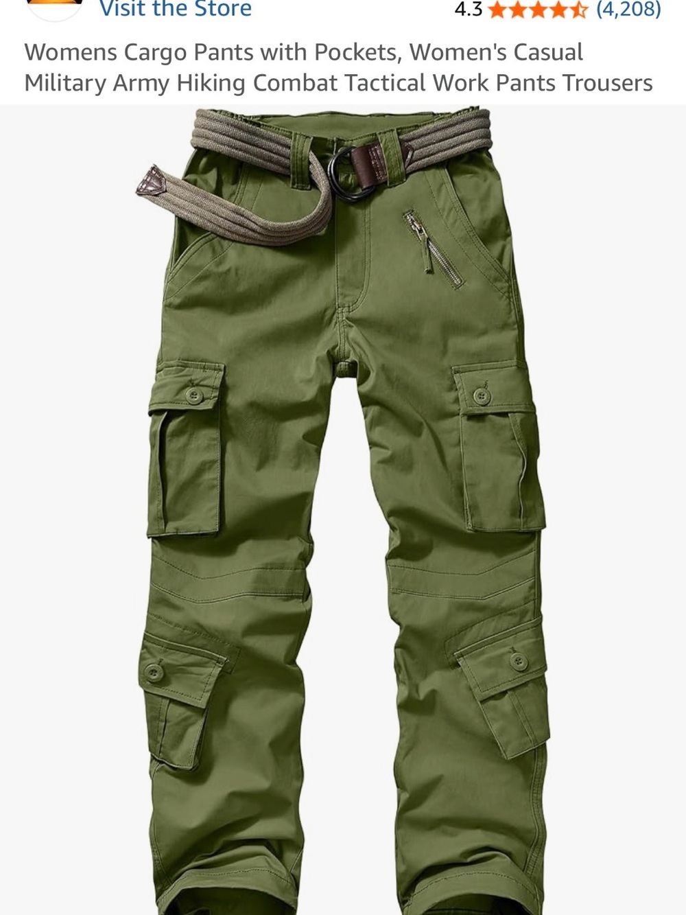 Women’s Olive Green Cargo Pants